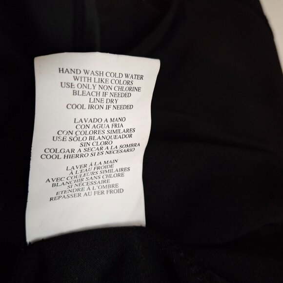 Peplum Black Dress Large Tiered Zipper Detailed Neckline Empire Style Tiana B - Picture 13 of 13